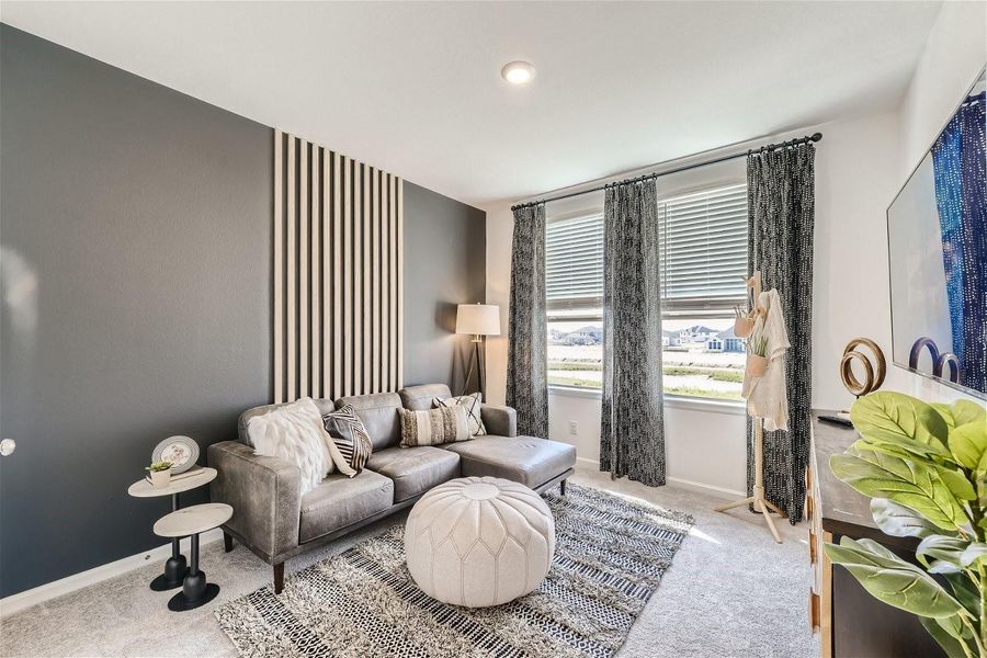 Furnished interior view inside a new home in Bridgeland, Cypress (Image 14).