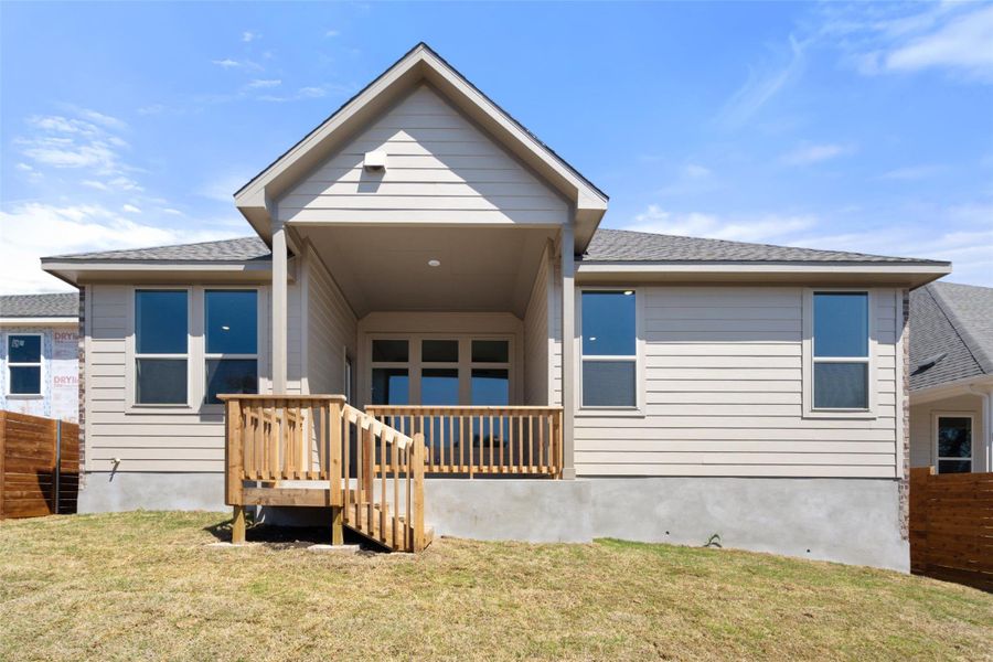 Exterior details and patio area of a home in The Trails at Carmel, Pflugerville (Image 4).