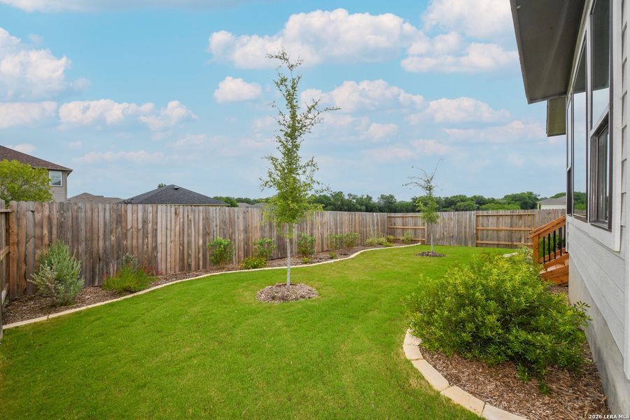 Exterior details and patio area of a home in Nolte Farms, Seguin (Image 21).