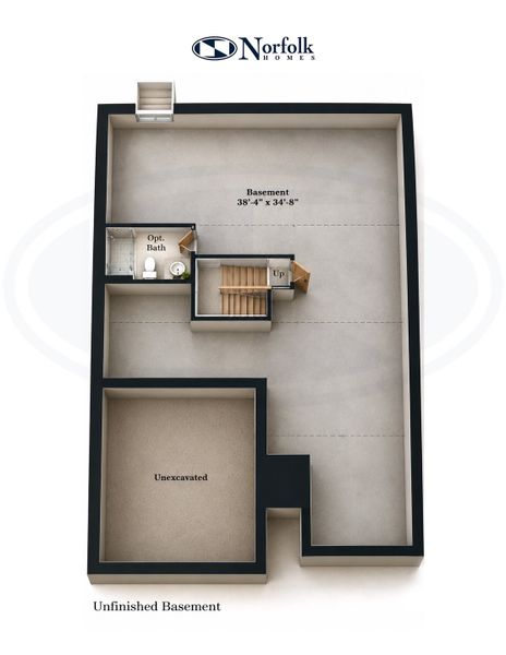 2D floor plan layout for the The Meadow by Norfolk Homes in The Meadows of Encore at Heritage Woods, Dexter, MI (Image 7). 2D floor plan layout for the The Meadow by Norfolk Homes in The Meadows of Encore at Heritage Woods, Dexter, MI (Image 7).