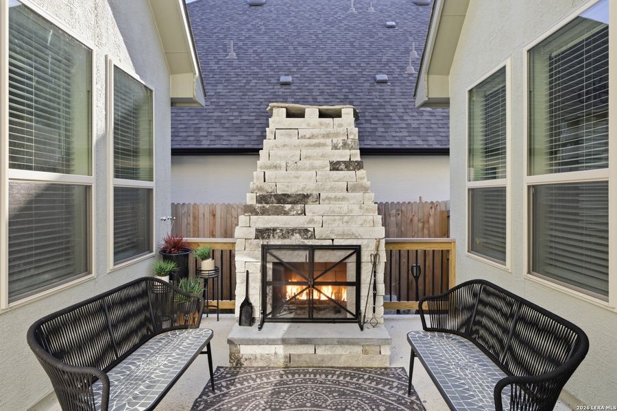 Exterior details and patio area of a home in Ventana, Bulverde (Image 26).