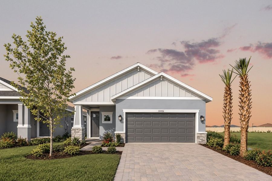 Front exterior of a new home in Lochside, Mount Dora, FL, highlighting curb appeal (Image 27).