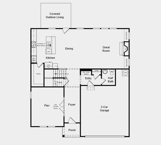 2D floor plan layout of this home in Bailey Fence, Dacula, GA (Image 4).