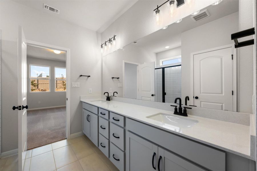 Furnished interior view inside a new home in The Colony 50s, Bastrop (Image 8). Furnished interior view inside a new home in The Colony 50s, Bastrop (Image 8).