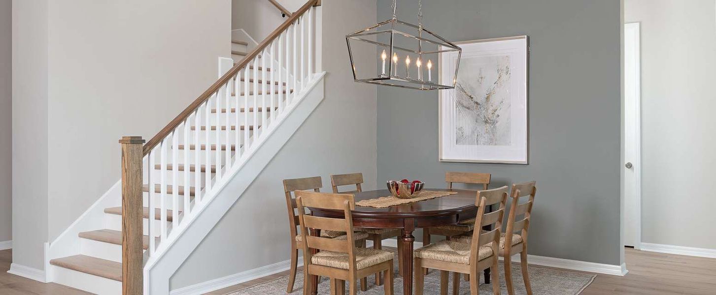 Representative furnished interior of a home built from the Duval by Ashton Woods in Lake Cawood Cove, Windermere (Image 5).