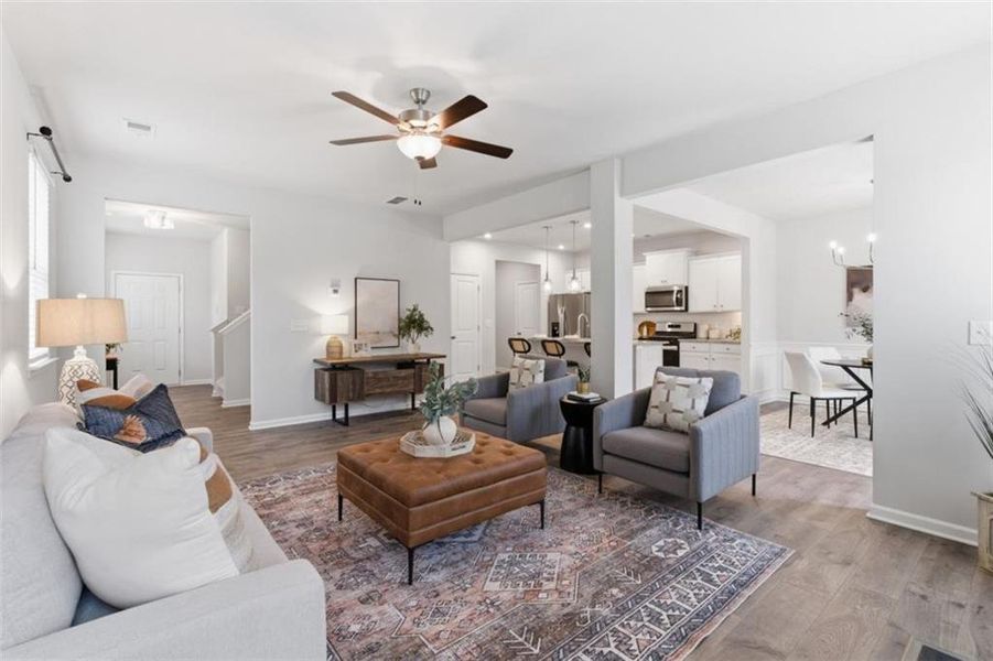 Furnished interior view inside a new home in Park Center Pointe, Mableton (Image 9).