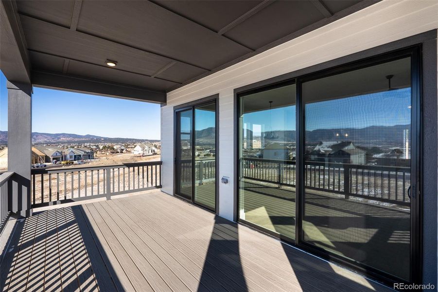 Exterior details and patio area of a home in Cloverleaf – Mountainview Collection, Monument (Image 3).