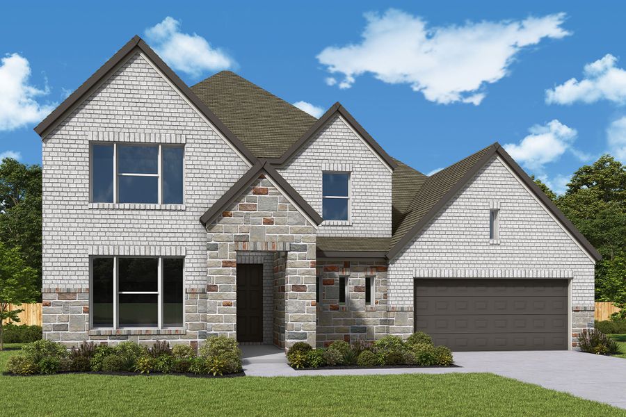 Representative exterior photo of a completed home built from the The Tunis by David Weekley Homes in Beacon Point at Lago Mar - Overlook Collection, Texas City, TX (Image 1). Representative exterior photo of a completed home built from the The Tunis by David Weekley Homes in Beacon Point at Lago Mar - Overlook Collection, Texas City, TX (Image 1).
