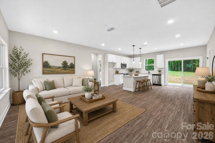 Furnished interior view inside a new home in , Kings Mountain (Image 9).