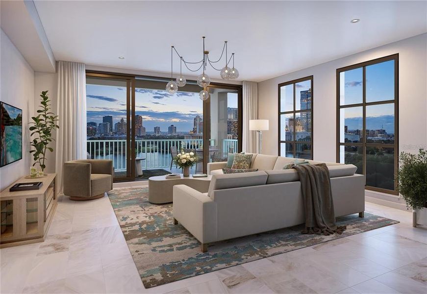 Furnished interior view inside a new home in , St. Petersburg (Image 8).