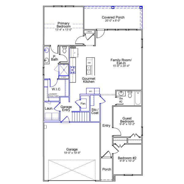 2D floor plan layout of this home in Ovation at Sweetbrier, Durham, NC (Image 2). 2D floor plan layout of this home in Ovation at Sweetbrier, Durham, NC (Image 2).