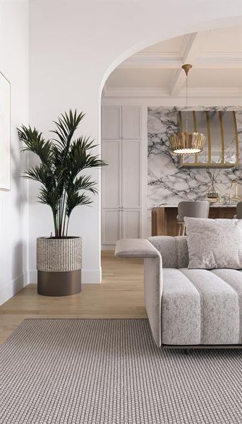 Furnished interior view inside a new home in , Dallas (Image 4).