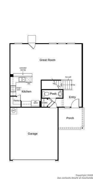 2D floor plan layout of this home in Medina Crossing, Von Ormy, TX (Image 3).