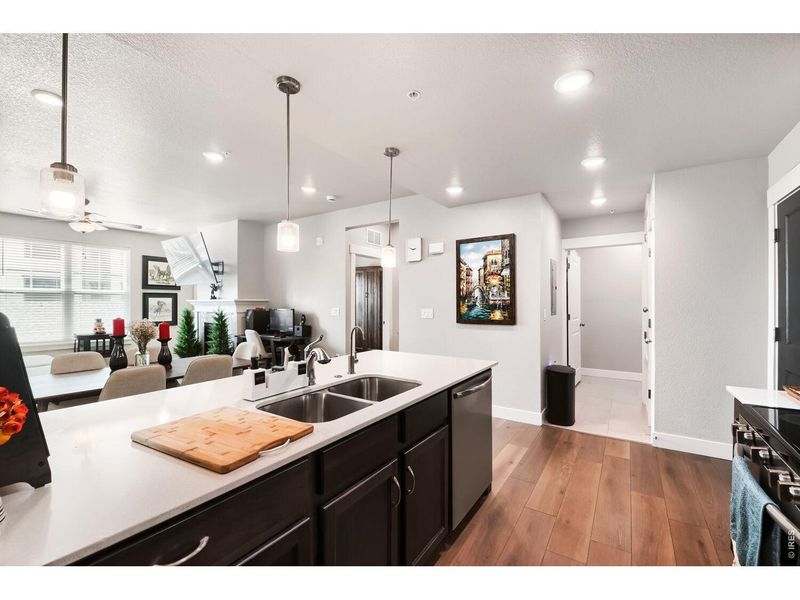 Furnished interior view inside a new home in Highlands at Fox Hill - The Flats, Longmont (Image 8).