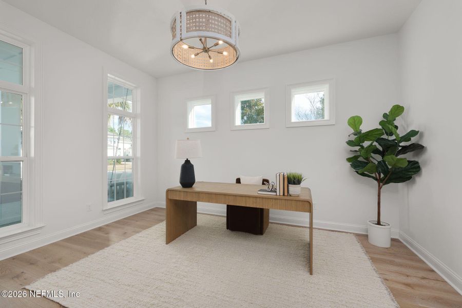 Furnished interior view inside a new home in Nocatee, Ponte Vedra (Image 13). Furnished interior view inside a new home in Nocatee, Ponte Vedra (Image 13).