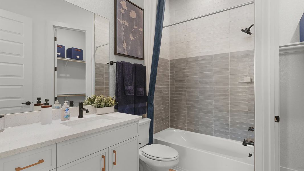 Representative furnished interior of a home built from the Malani by Chesmar Homes in Berry Creek Highlands, Georgetown (Image 14).