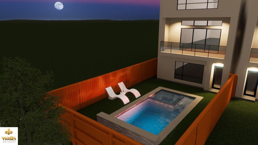 Rendering for Pool. Not included in Sales Price.