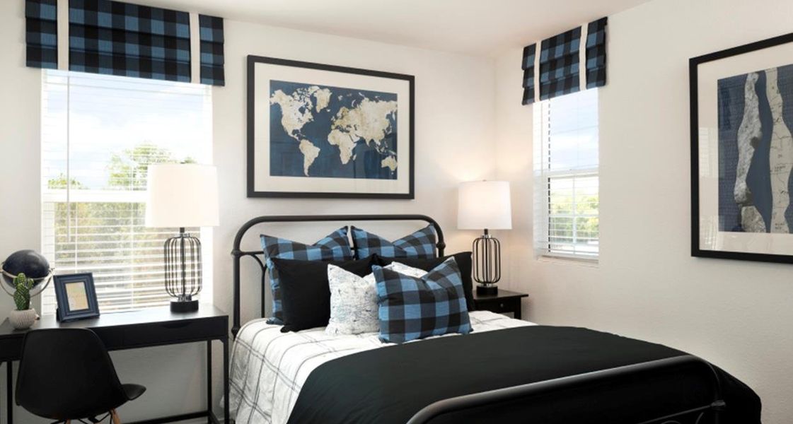 Furnished interior view inside a new home in Devine Lake: Highlands 3-Car Collection, Leander (Image 8).