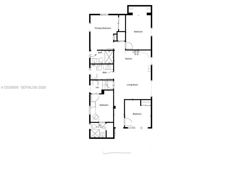 2D floor plan layout of this home in , Miami, FL (Image 5). 2D floor plan layout of this home in , Miami, FL (Image 5).