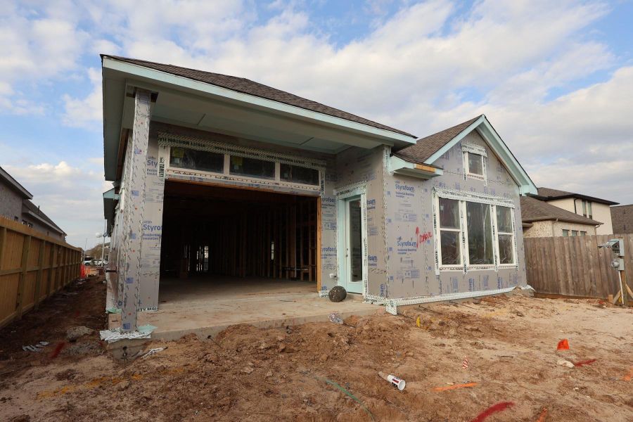 In-progress construction of a new home in Harvest Green 45', Richmond, TX (Image 5). In-progress construction of a new home in Harvest Green 45', Richmond, TX (Image 5).