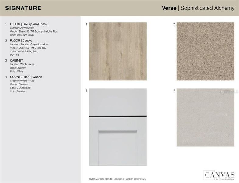 Sample of building materials used in homes in The Towns at Tiburon, Nokomis (Image 18).