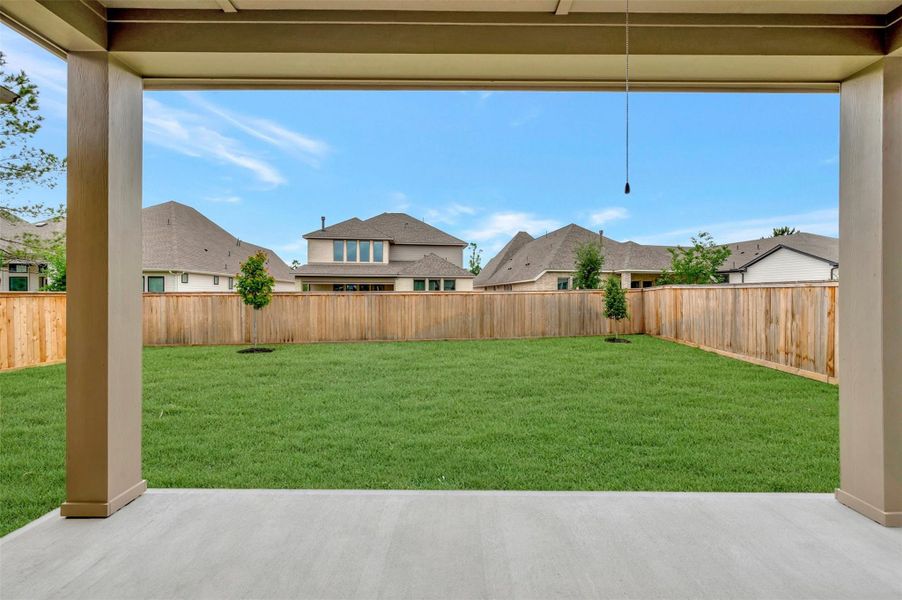 Exterior details and patio area of a home in Kresston - Enclave Collection, Montgomery (Image 27). Exterior details and patio area of a home in Kresston - Enclave Collection, Montgomery (Image 27).