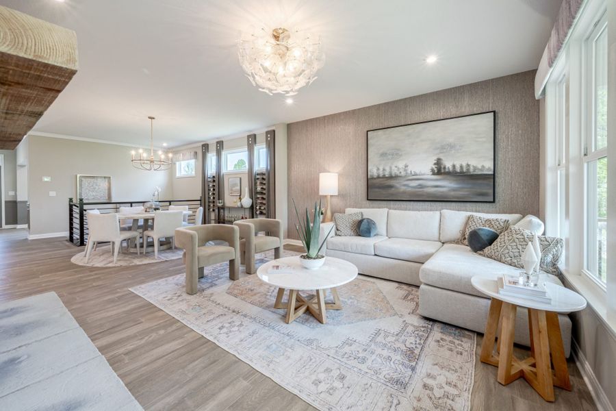 Representative furnished interior of a home built from the Wilmington by Fischer Homes in Easton Park, Dallas (Image 3).