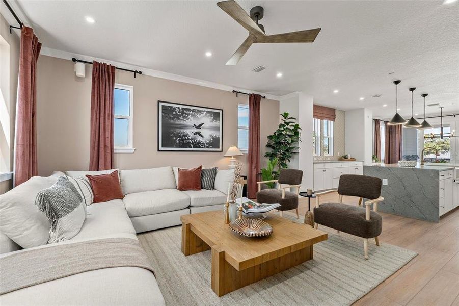 Furnished interior view inside a new home in EvenTide, New Smyrna Beach (Image 17).