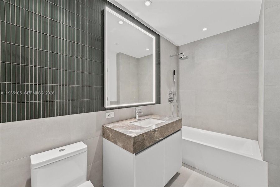 Furnished interior view inside a new home in , Miami Beach (Image 12).