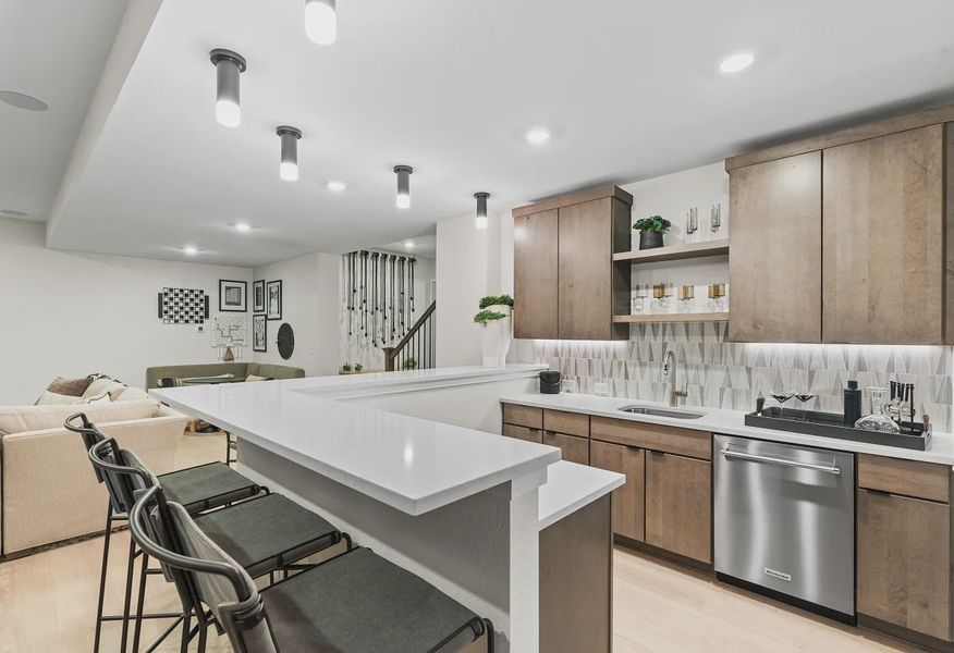 Everly Model Wet Bar at Finished Basement - 16 of 19