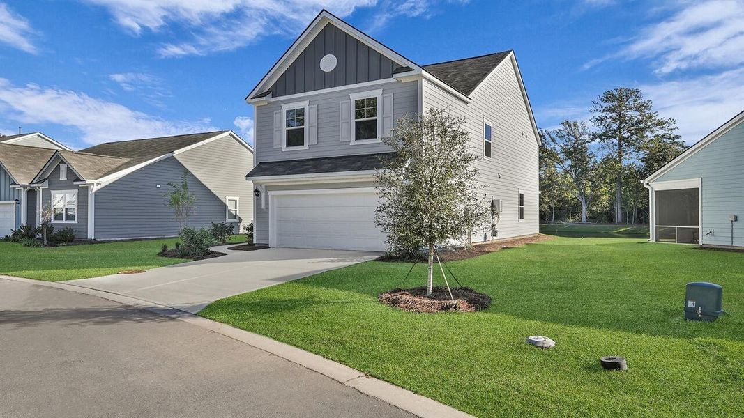 Front exterior of a new home in Founders Corner, Summerville, SC, highlighting curb appeal (Image 7).