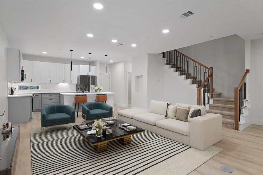 Furnished interior view inside a new home in , Rowlett (Image 9).