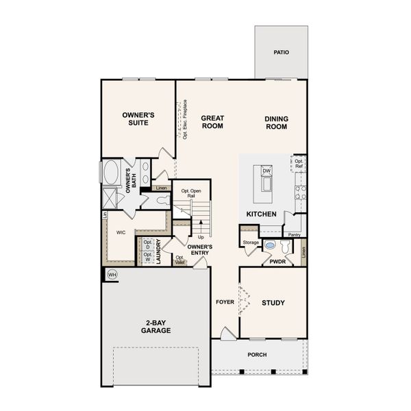 2D floor plan layout of this home in The Oaks, Mount Juliet, TN (Image 3).