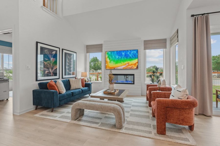 Representative furnished interior of a home built from the Sheri by Chesmar Homes in The Crossvine, Forney (Image 3).