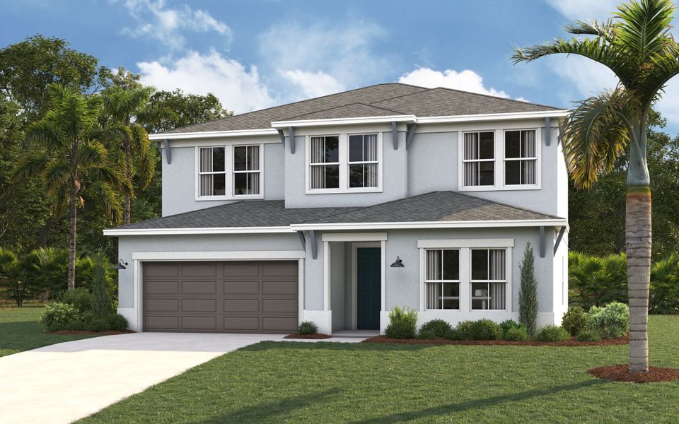 Representative exterior photo of a completed home built from the The Margate by Cardel Homes in Waterset, Apollo Beach, FL (Image 2).
