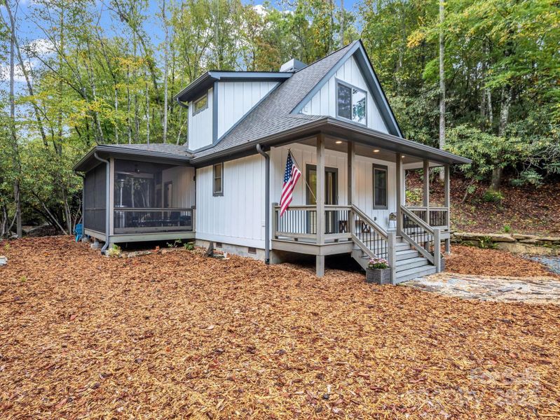 Exterior details and patio area of a home in , Pisgah Forest (Image 19). Exterior details and patio area of a home in , Pisgah Forest (Image 19).