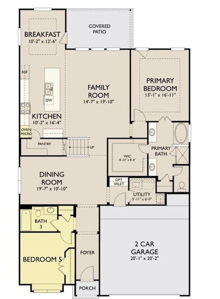 2D floor plan layout of this home in Austin Point, Richmond, TX (Image 3).
