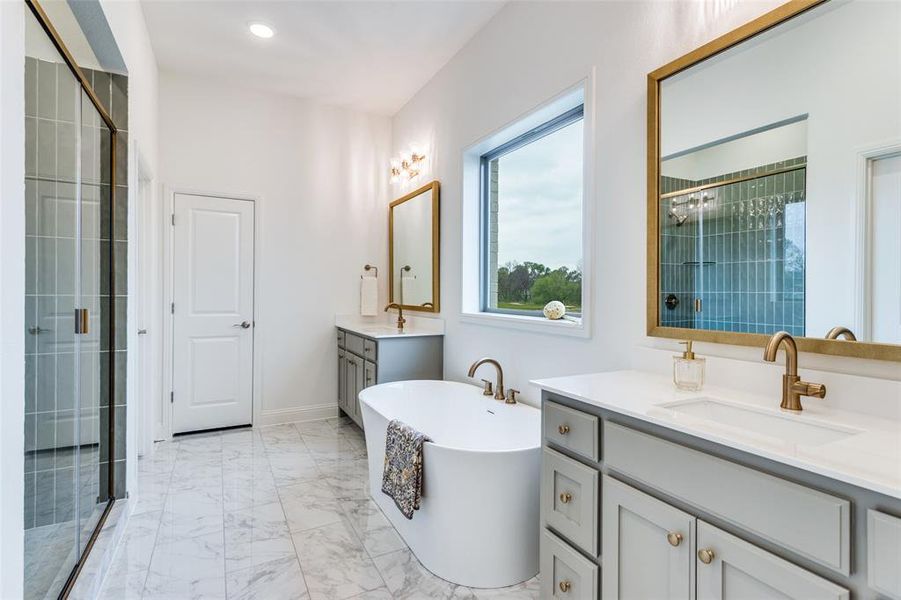 Furnished interior view inside a new home in Reserves at Trinity, Willow Park (Image 3).