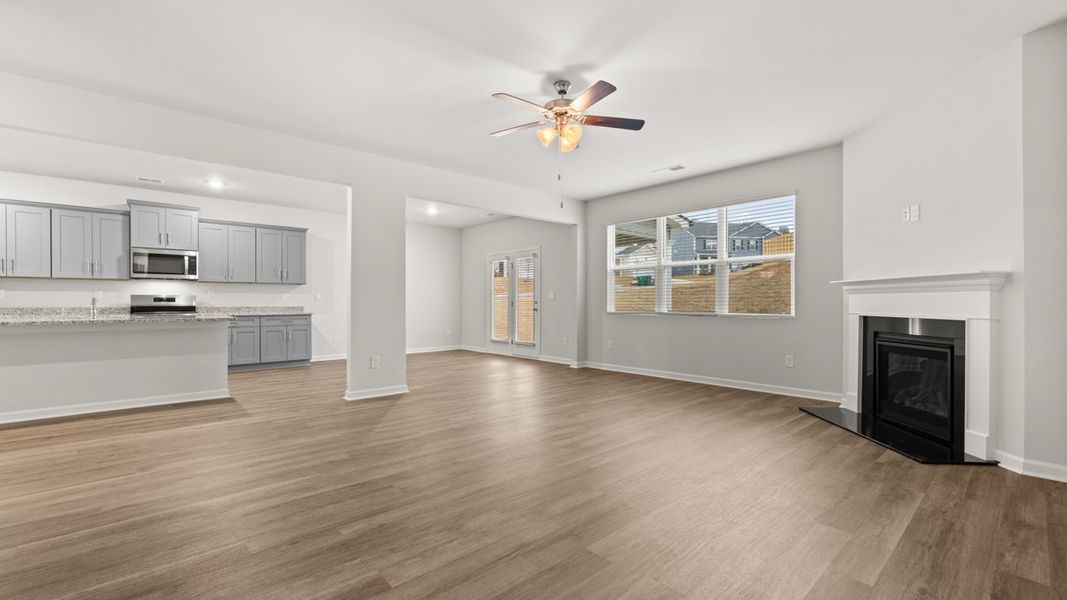 Representative unfurnished interior of a home built from the Halton by D.R. Horton in Highland Hills, Graniteville (Image 16).