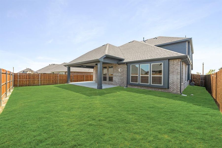 Front exterior of a new home in Country Lakes Classic 60, Argyle, TX, highlighting curb appeal (Image 21).
