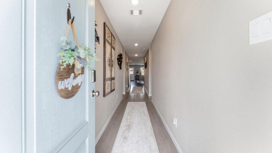 Bright and welcoming entryway.