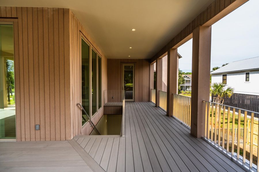 Exterior details and patio area of a home in , Edisto Island (Image 29).