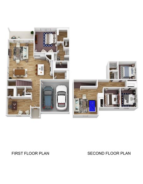 2D floor plan layout of this home in Lake Conroe Cove, Willis, TX (Image 4).