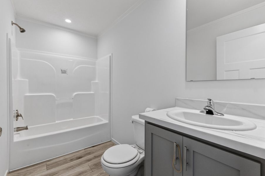 Furnished interior view inside a new home in , Cross (Image 15).