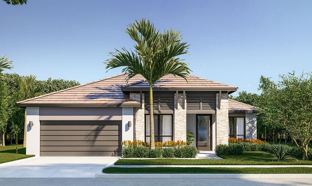 Representative exterior photo of a completed home built from the Gulf by CC Homes in Maple Ridge, Ave Maria, FL (Image 6).