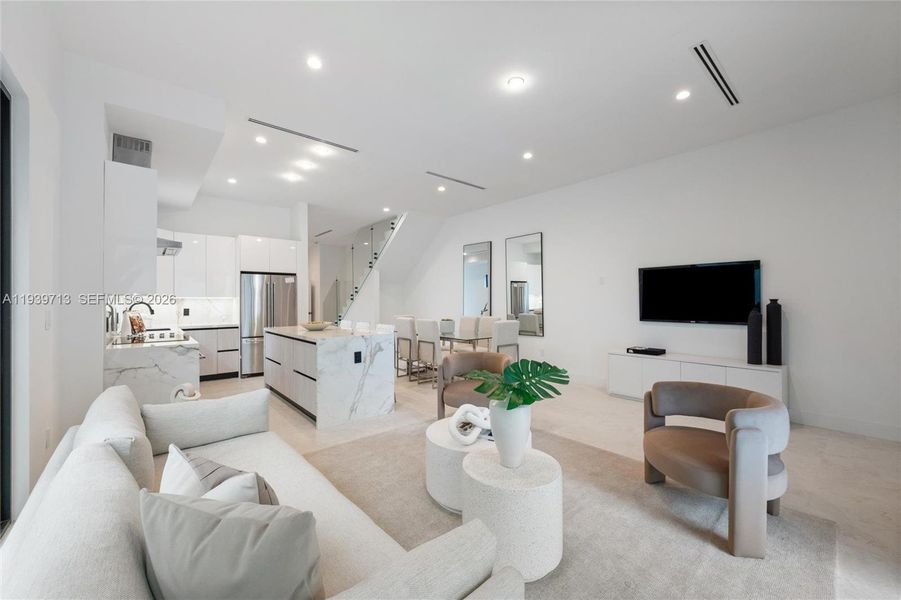 Furnished interior view inside a new home in , Miami (Image 5).