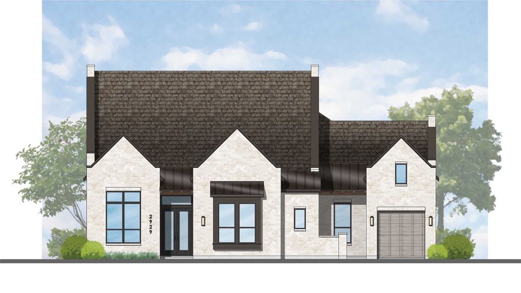 Representative rendering of the exterior for the 282 Plan by Highland Homes (Image 24). Representative rendering of the exterior for the 282 Plan by Highland Homes (Image 24).