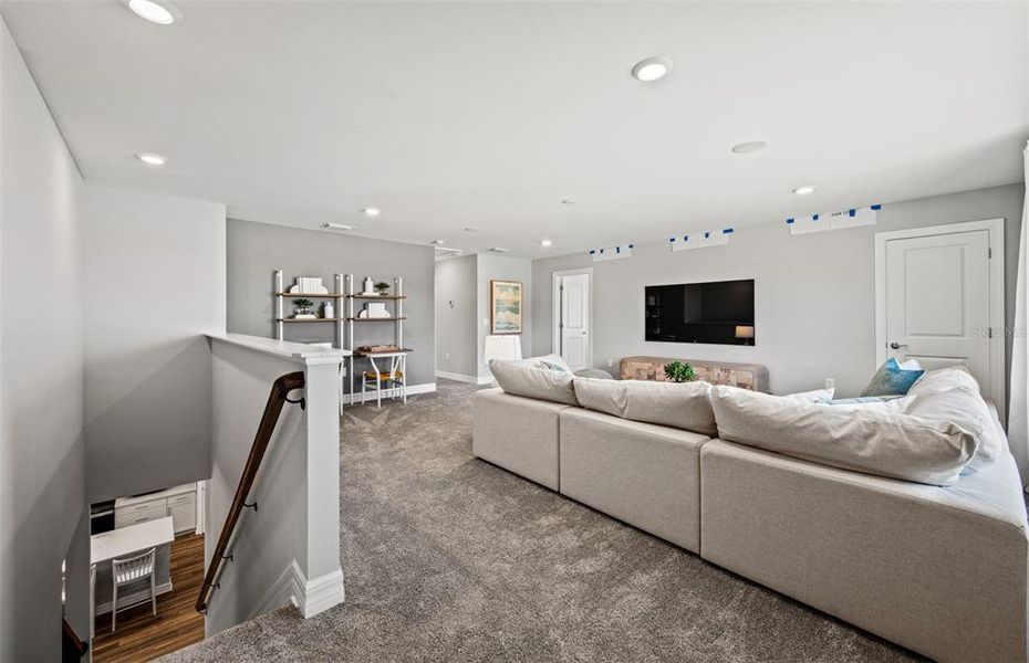 Furnished interior view inside a new home in The Strand at Cedar Grove, North Port (Image 18). Furnished interior view inside a new home in The Strand at Cedar Grove, North Port (Image 18).