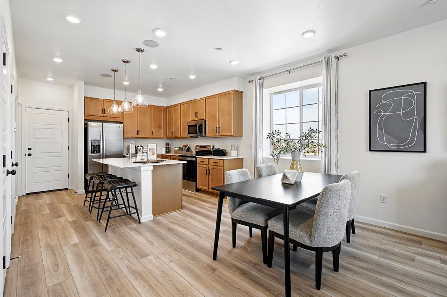 Representative furnished interior of a home built from the Frontier by Taylor Morrison in Parterre Townhomes - The Westerly Collection, Thornton (Image 11).