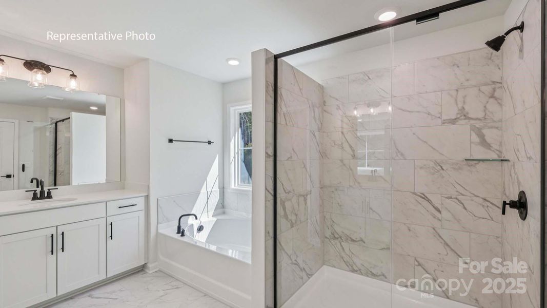 Furnished interior view inside a new home in Sanctuary at Southgate, Indian Trail (Image 10).